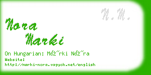 nora marki business card